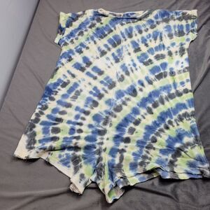 True Craft Tie-Dye Cotton Romper‎ M Multicolor